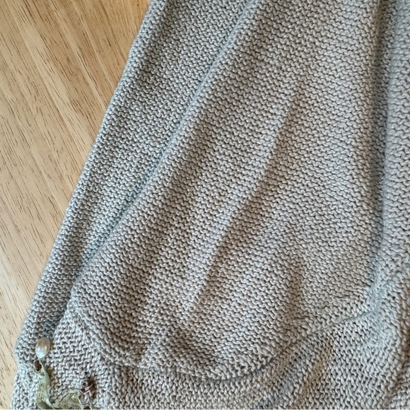 Free People Sea Shell Boho Beaded Knit Cardigan Medium - Picture 11 of 12